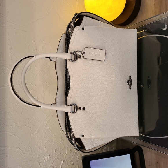 Coach Handbags - Coach Drew white snakeskin bag 67710